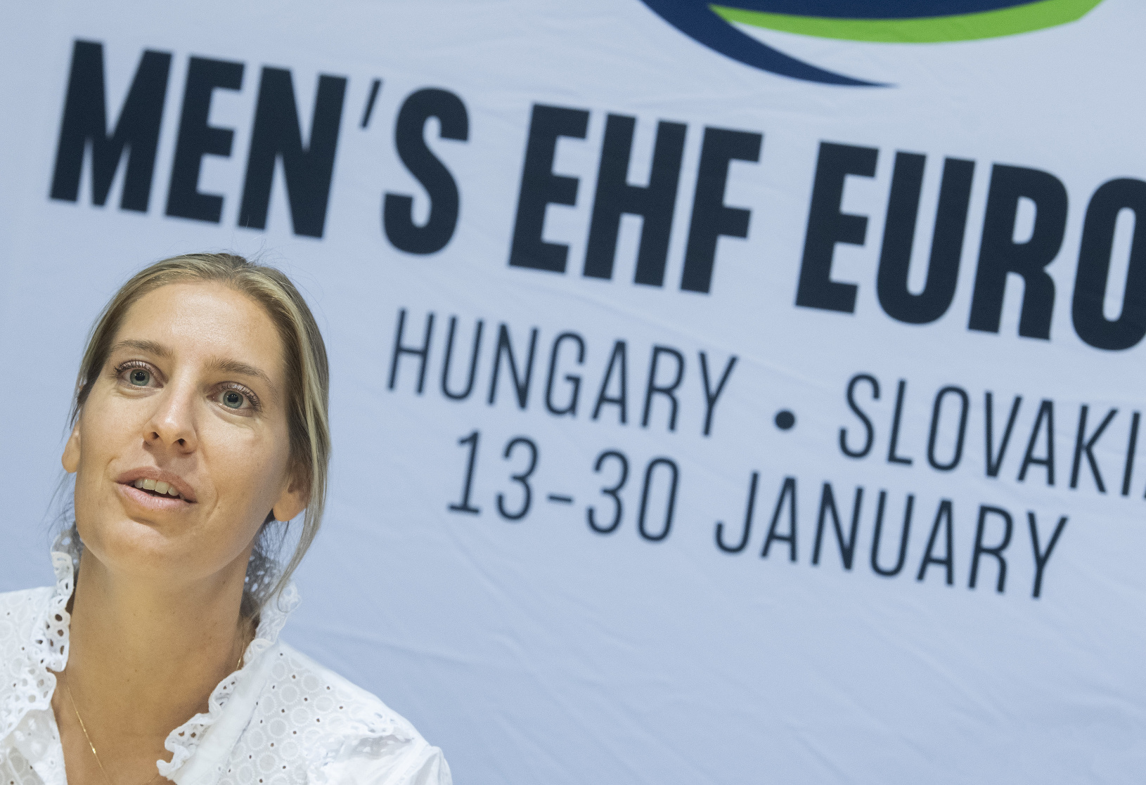 Na snímke delegátka EHF