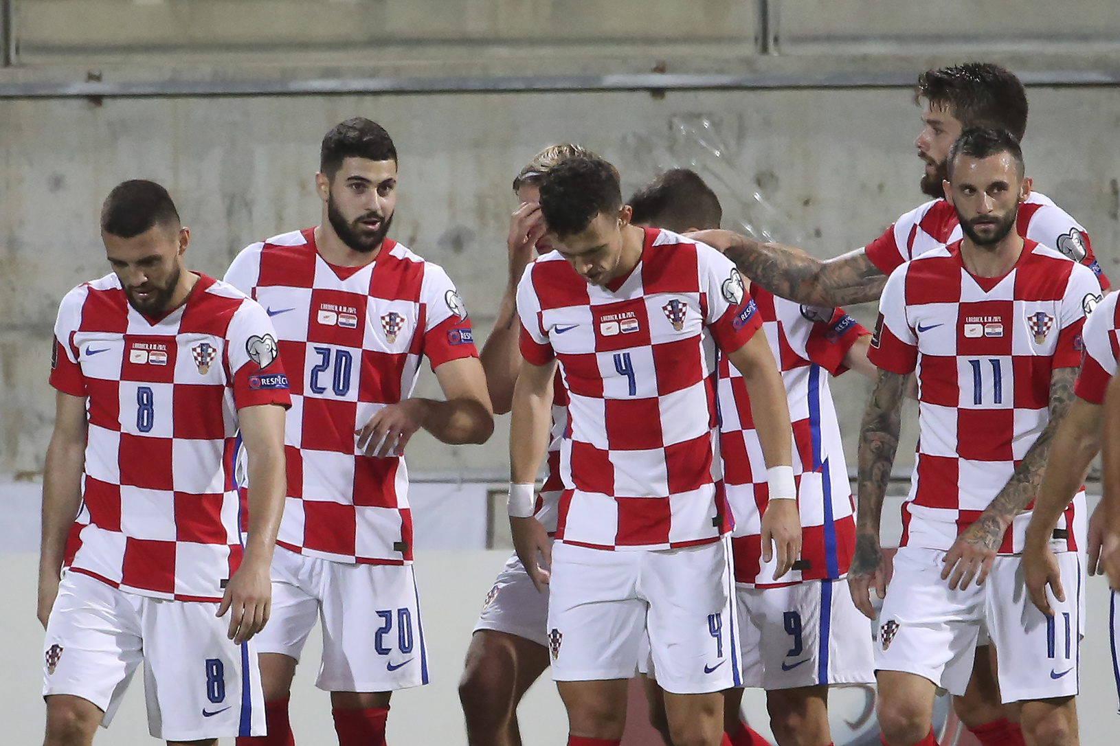 Gólová radosť hráčov Chorvátska