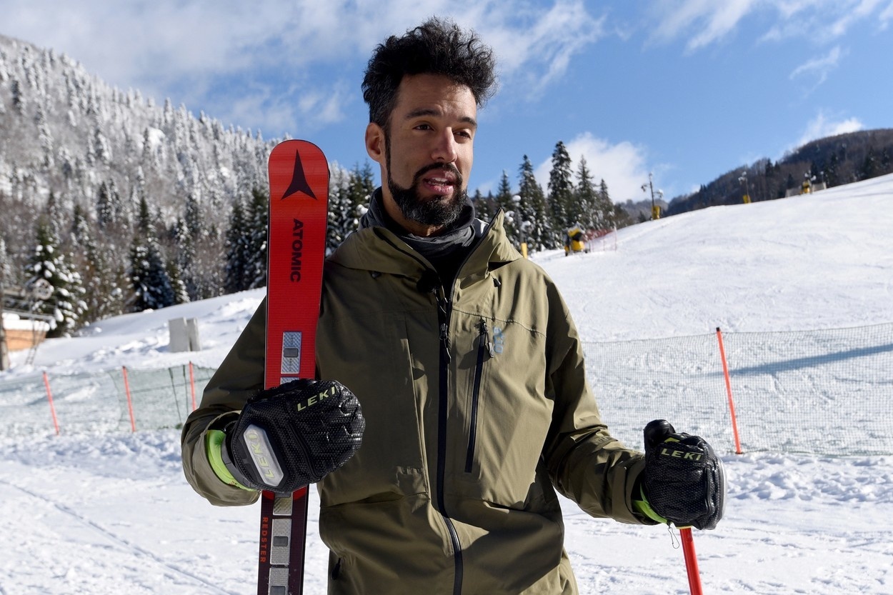 Jamajský lyžiar Benjamin Alexander
