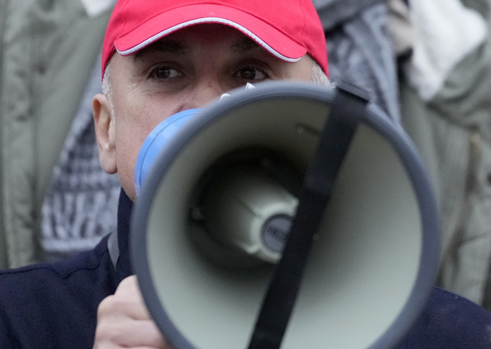 Srdjan Djokovič počas protestu