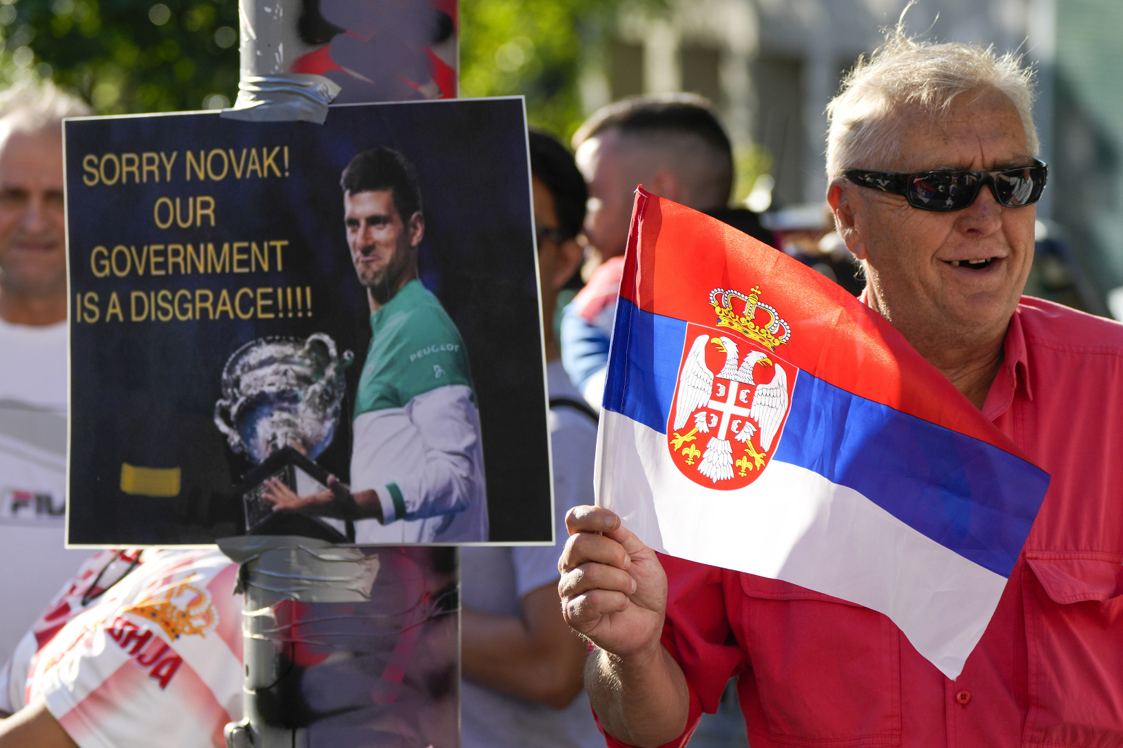 Podporovatelia srbského tenistu Novaka