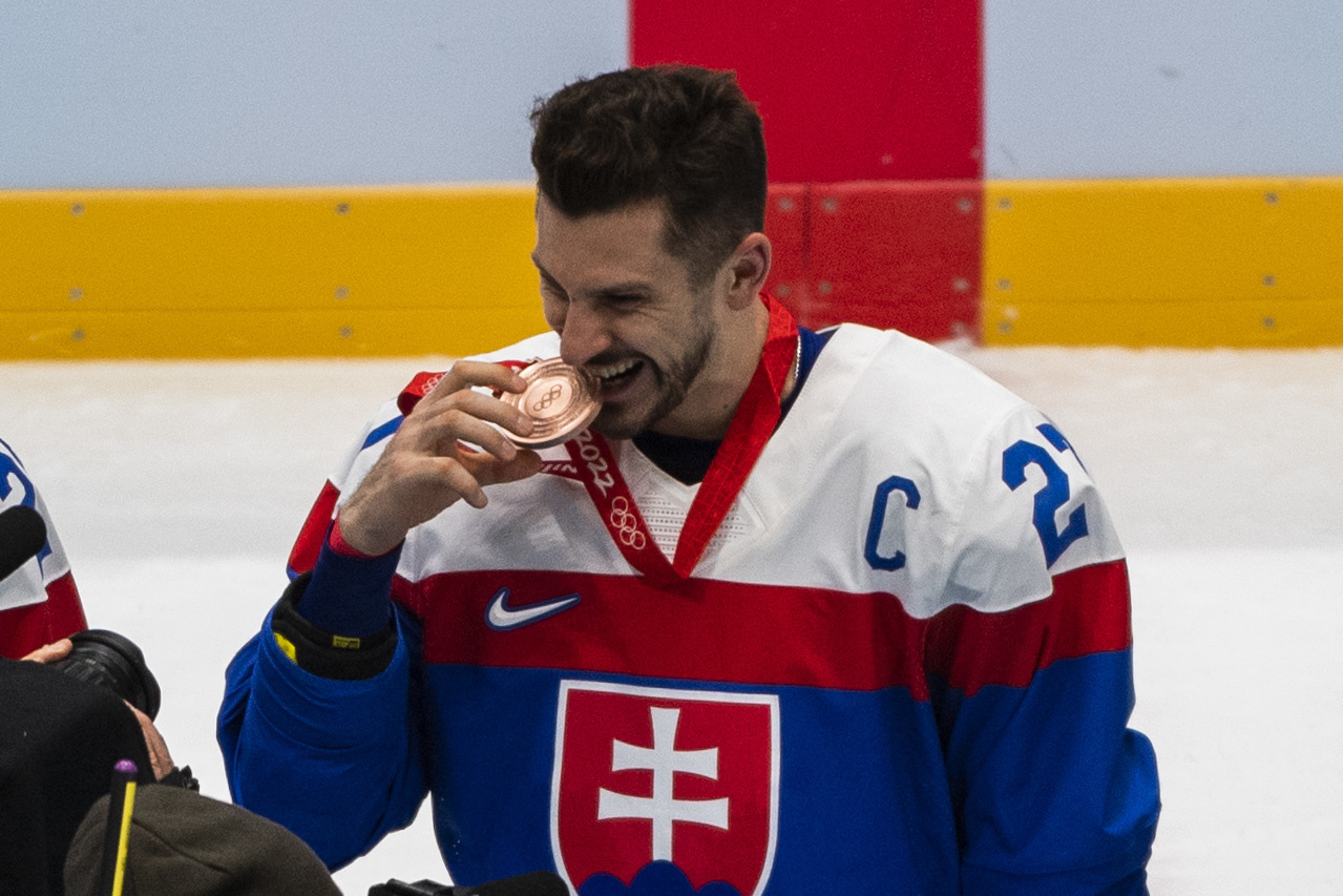 Na snímke hokejista Slovenska