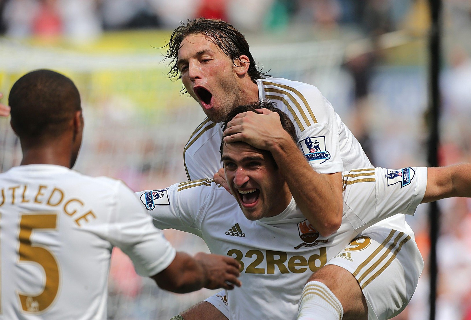 Gólová radosť hráčov Swansea