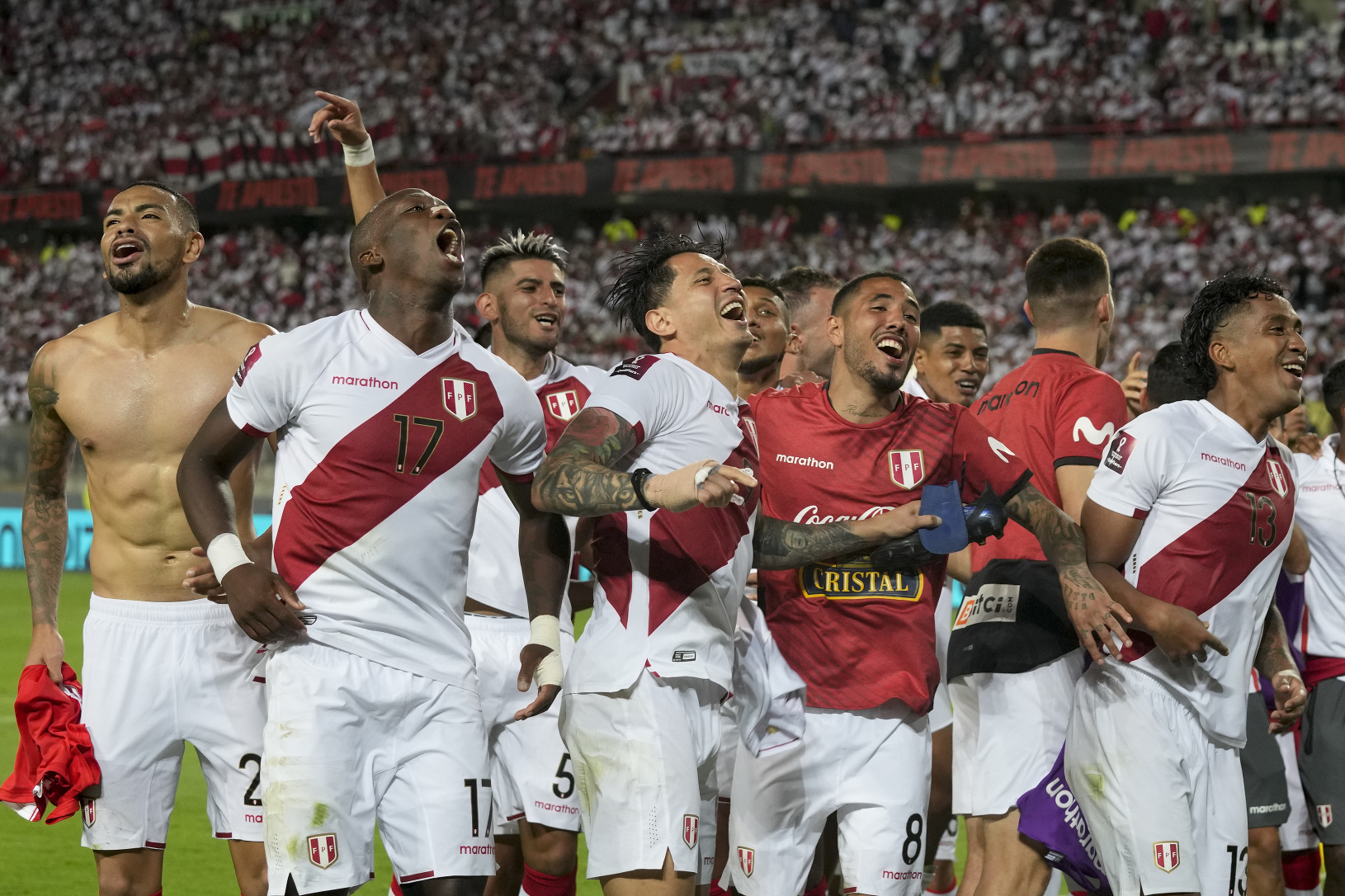 Futbalisti Peru oslavujú postup