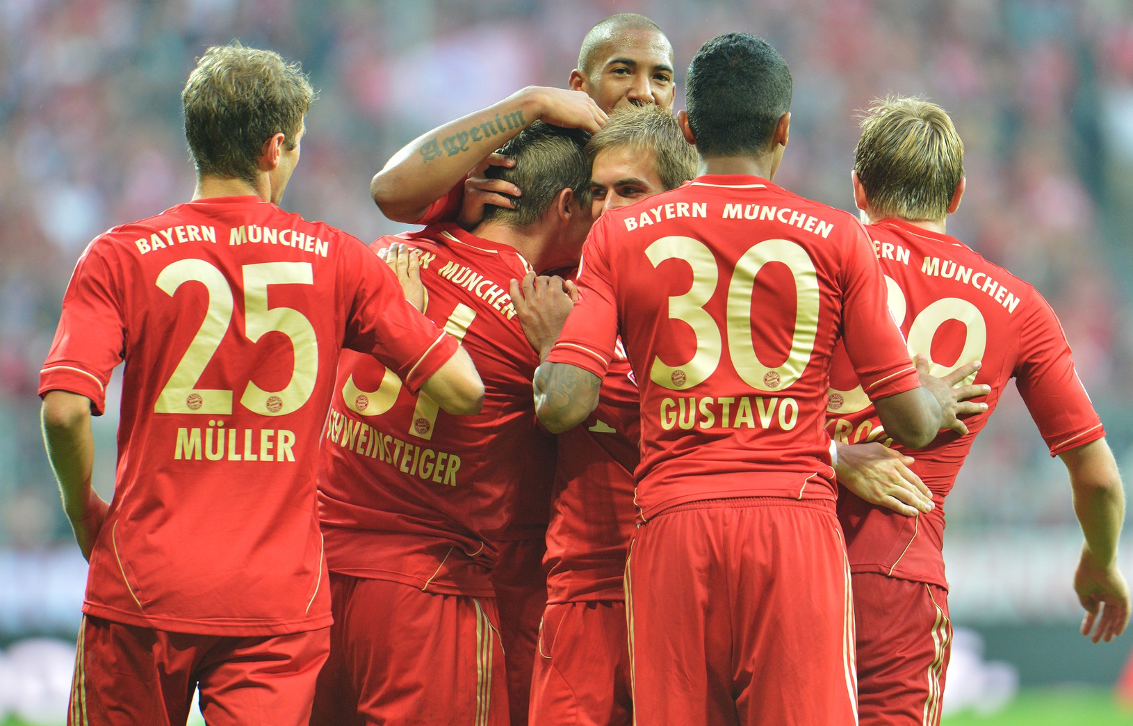 Radosť hráčov Bayernu
