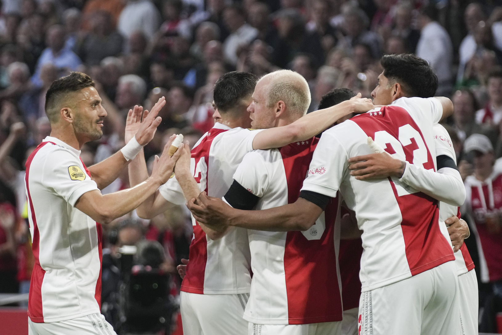 Gólové oslavy hráčov Ajaxu