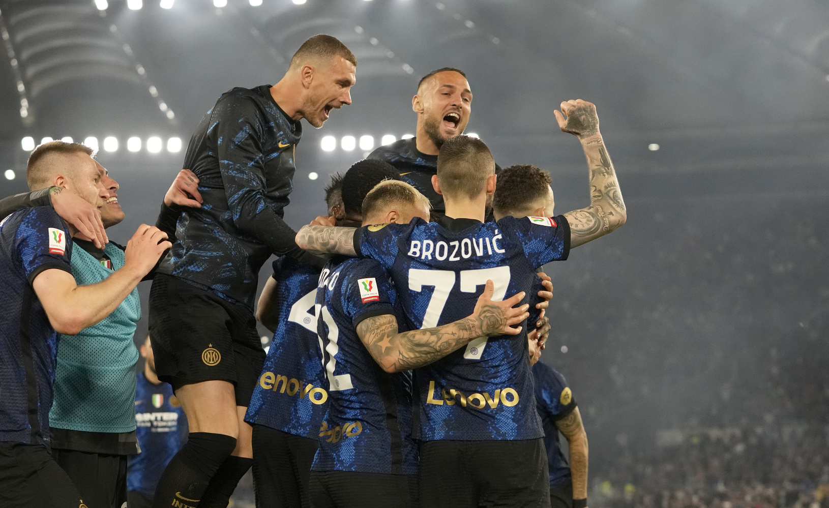 Gólová radosť hráčov Interu
