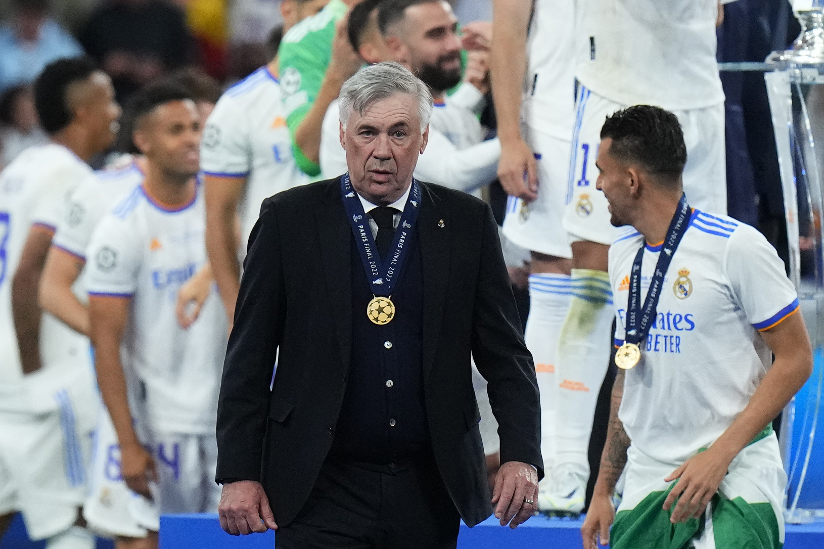 Oslavujúci Carlo Ancelotti s