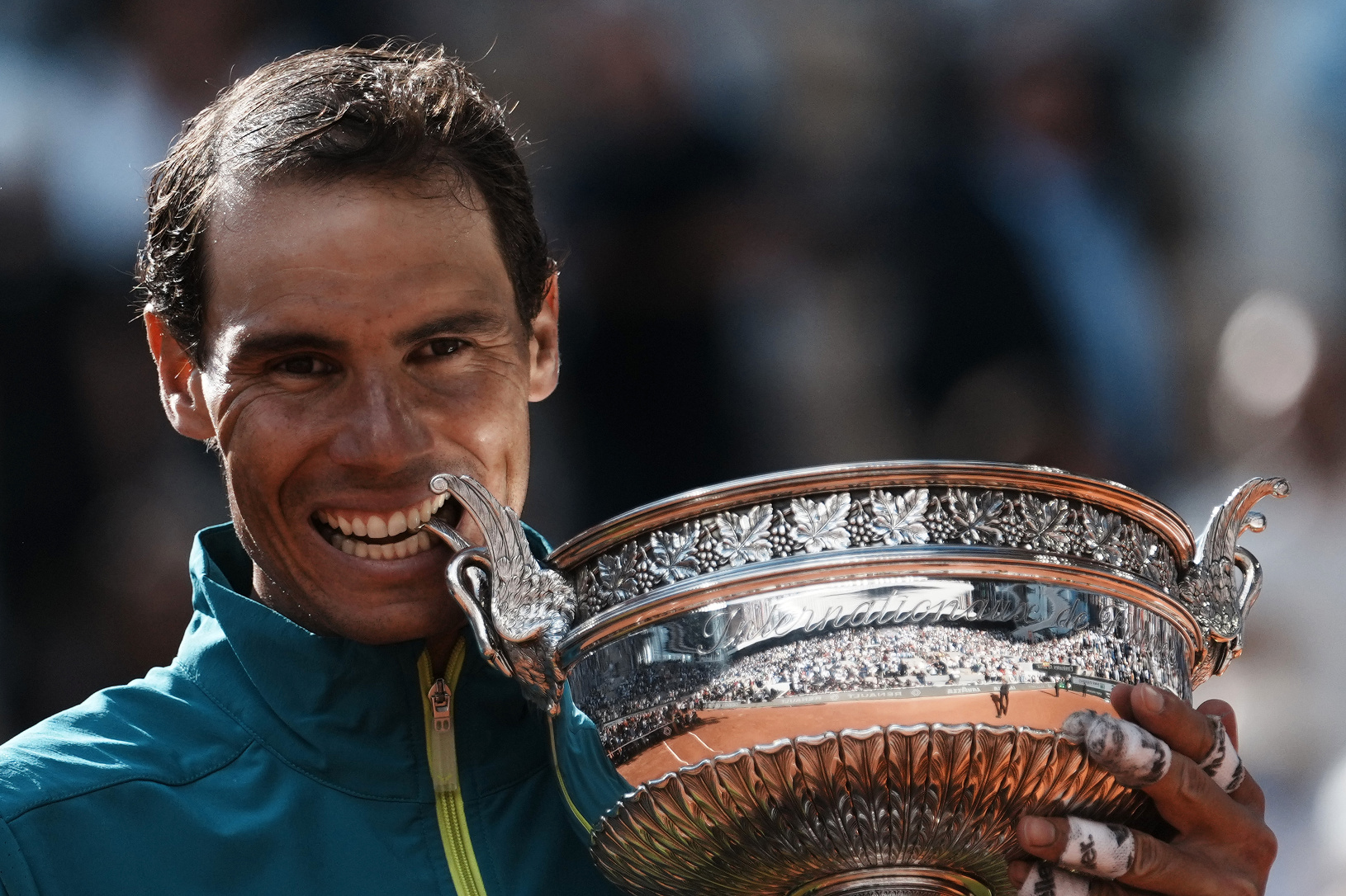 Rafael Nadal s trofejou