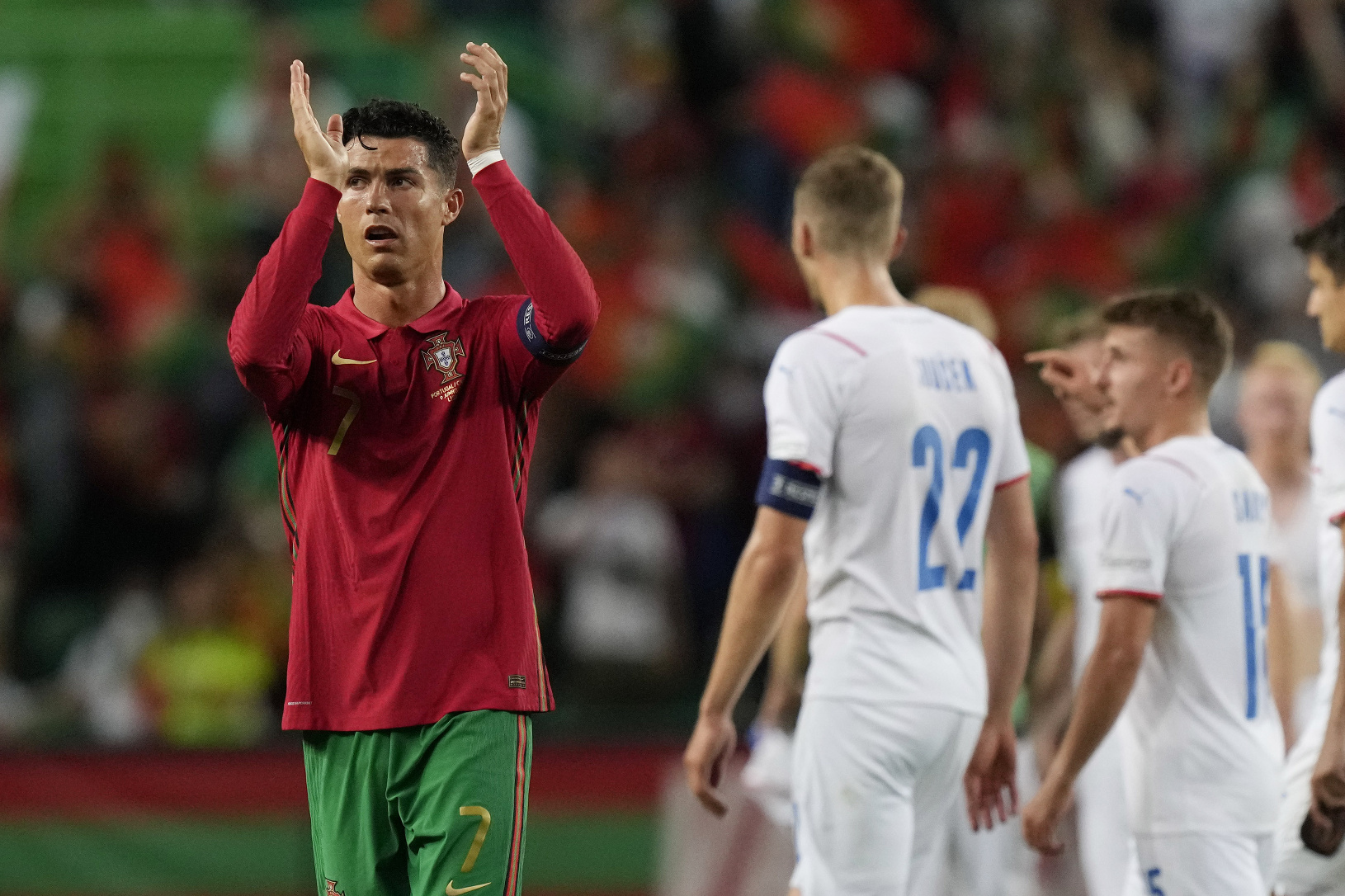 Portugalský útočník Cristiano Ronaldo,