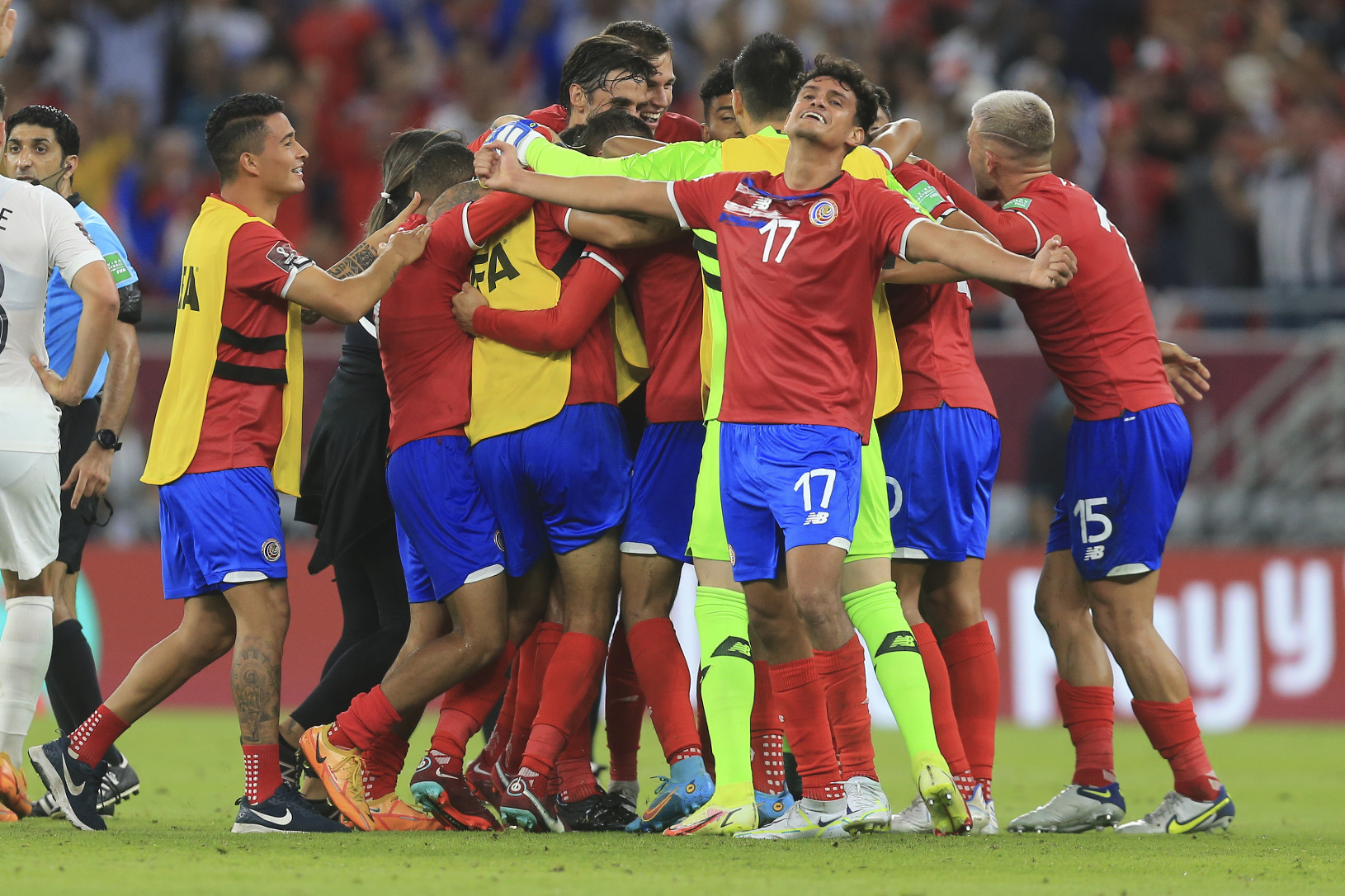 Futbalisti Kostariky sa radujú