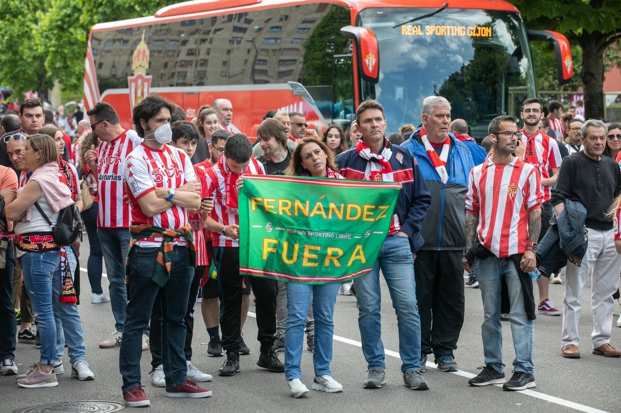 Protest fanúšikov Sportingu Gijón