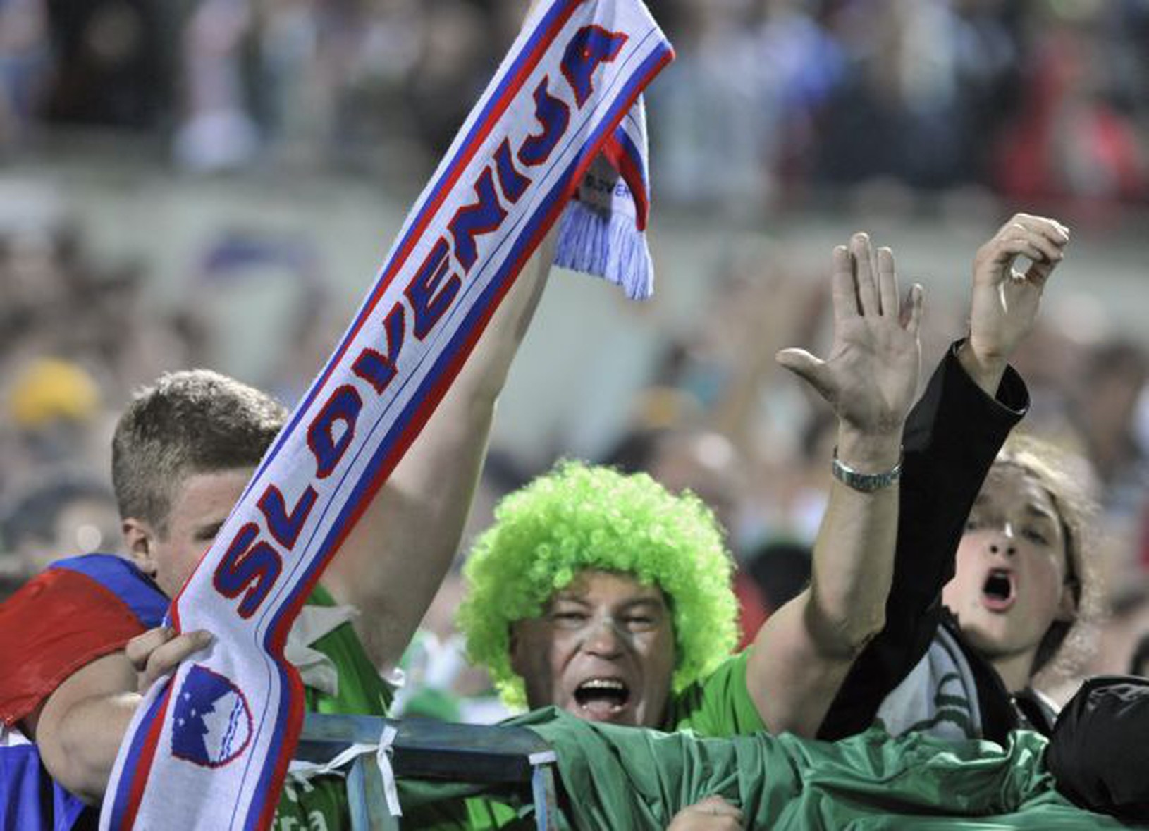 Rozradostení fanúšikovia Slovinska po