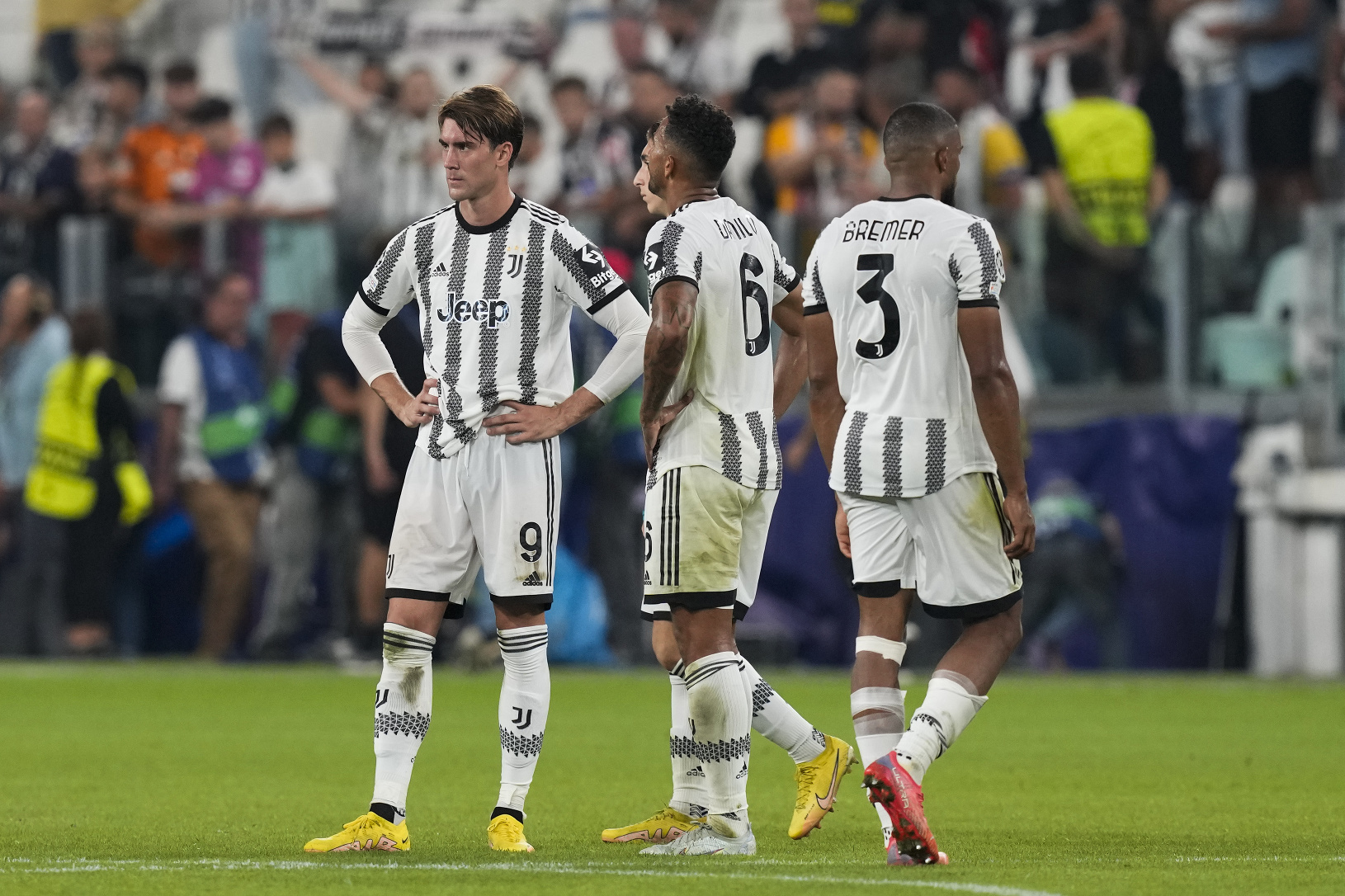 Sklamaní hráči Juventusu po