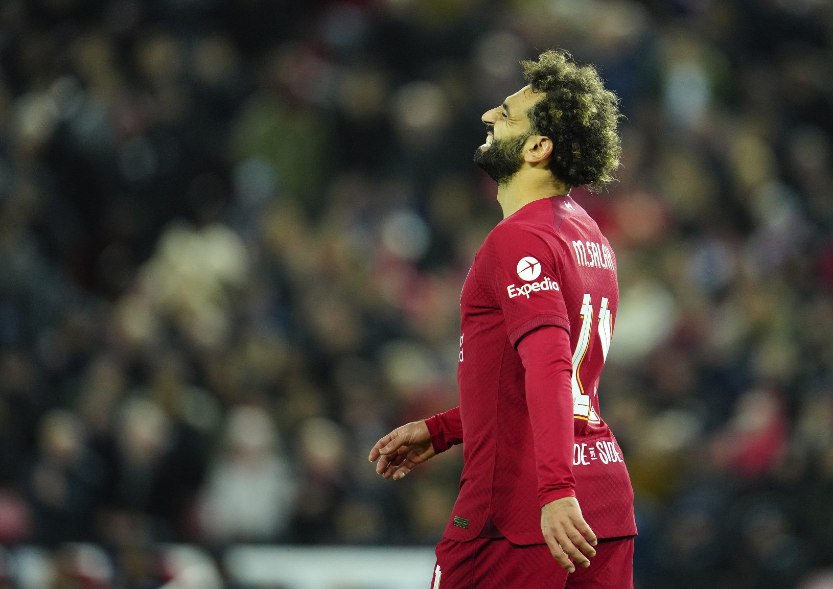 Frustrovaný Mohamed Salah