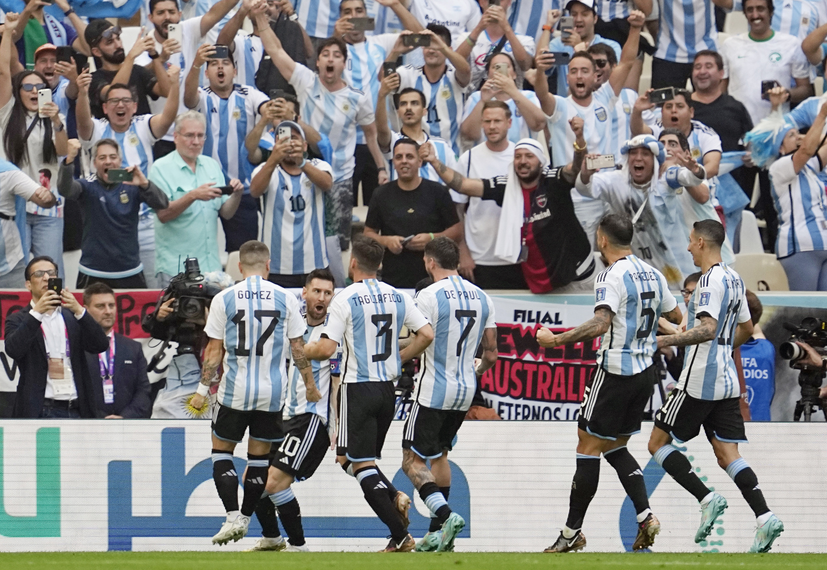 Futbalisti Argentíny sa radujú