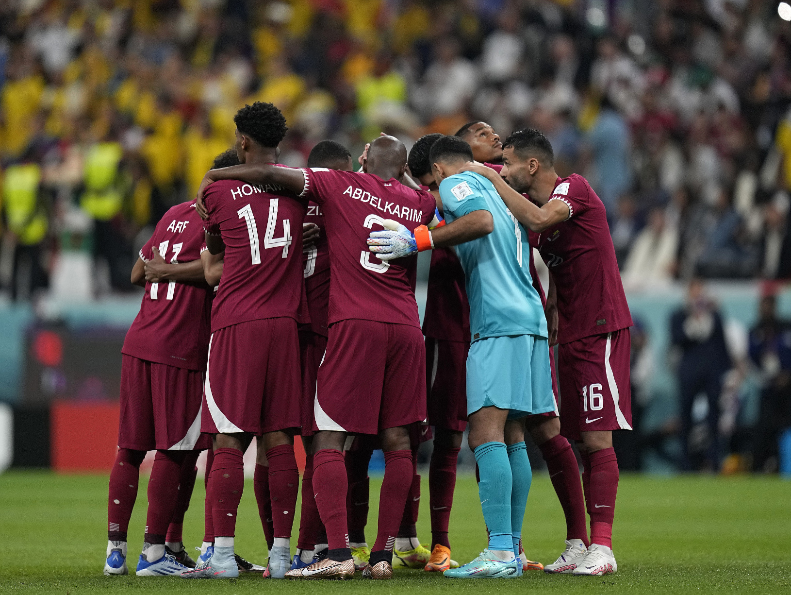 Futbalisti Kataru počas prvého
