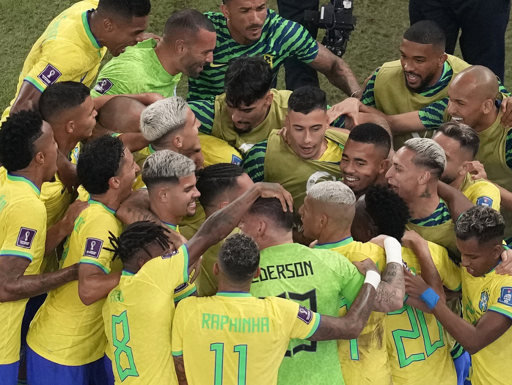 Radosť brazílskych futbalistov po