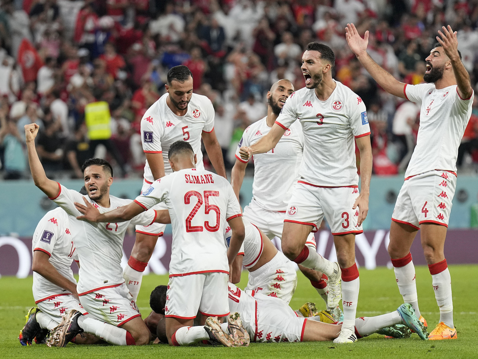 Tuniskí futbalisti sa radujú