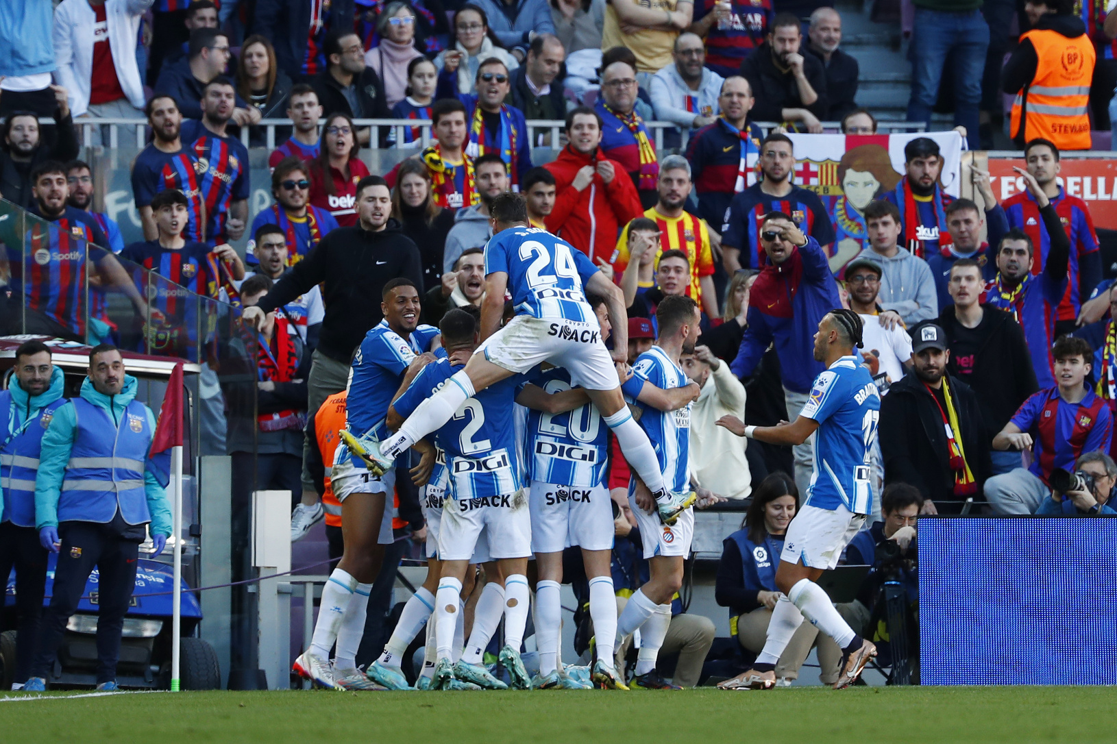 Hráči Espanyolu sa radujú