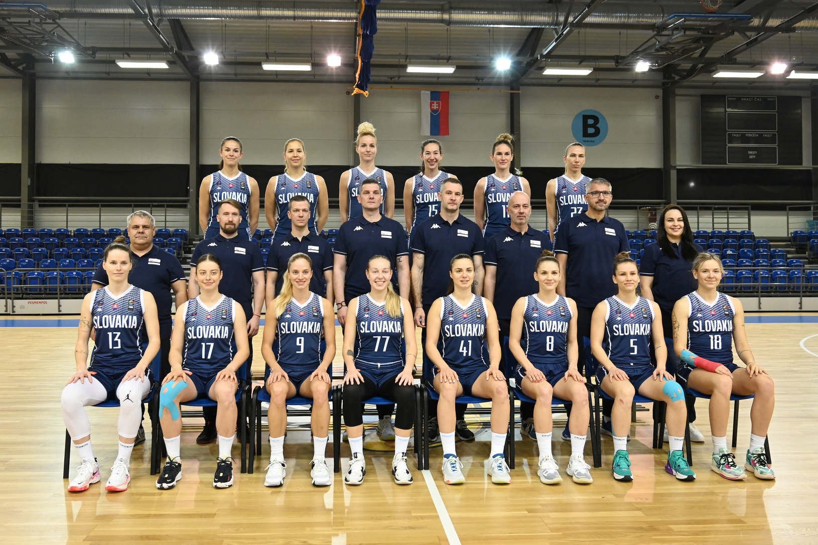 Na snímke slovenské basketbalové