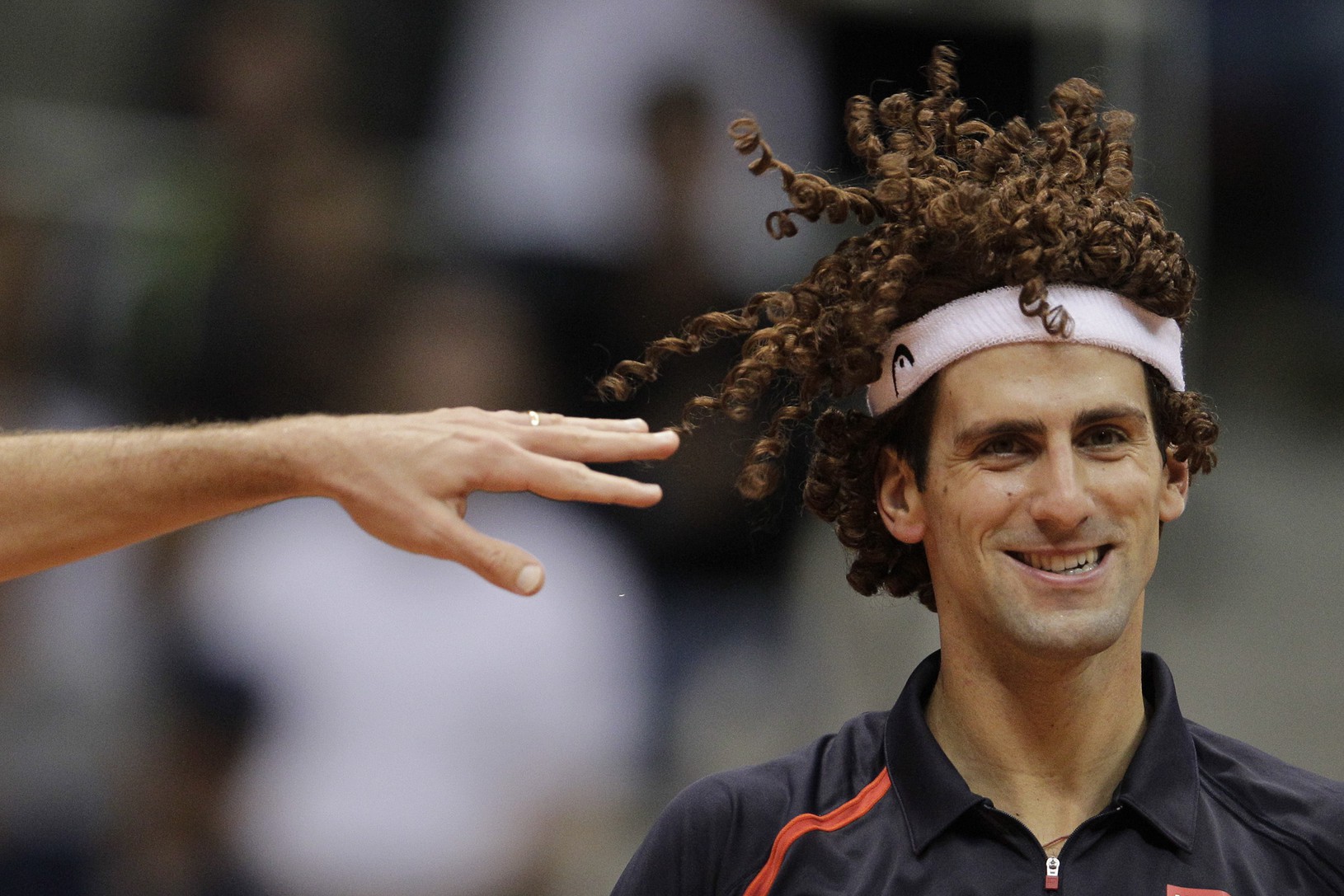 Novak Djokovič počas exhibície