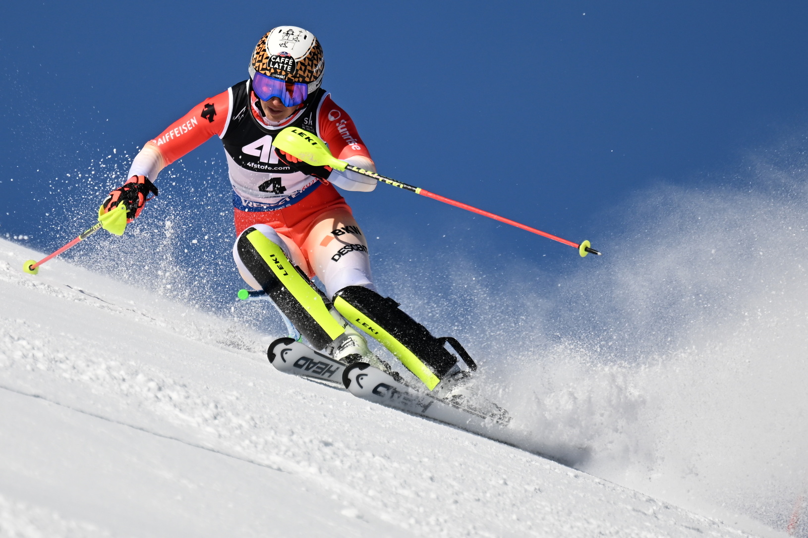 Na snímke švajčiarska lyžiarka
