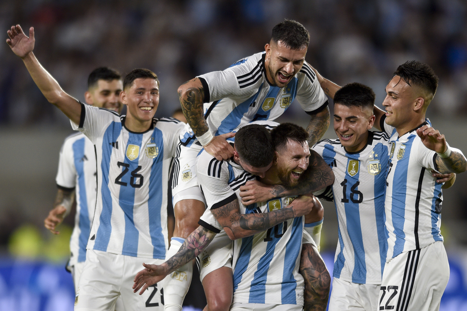 Futbalisti Argentíny sa tešia