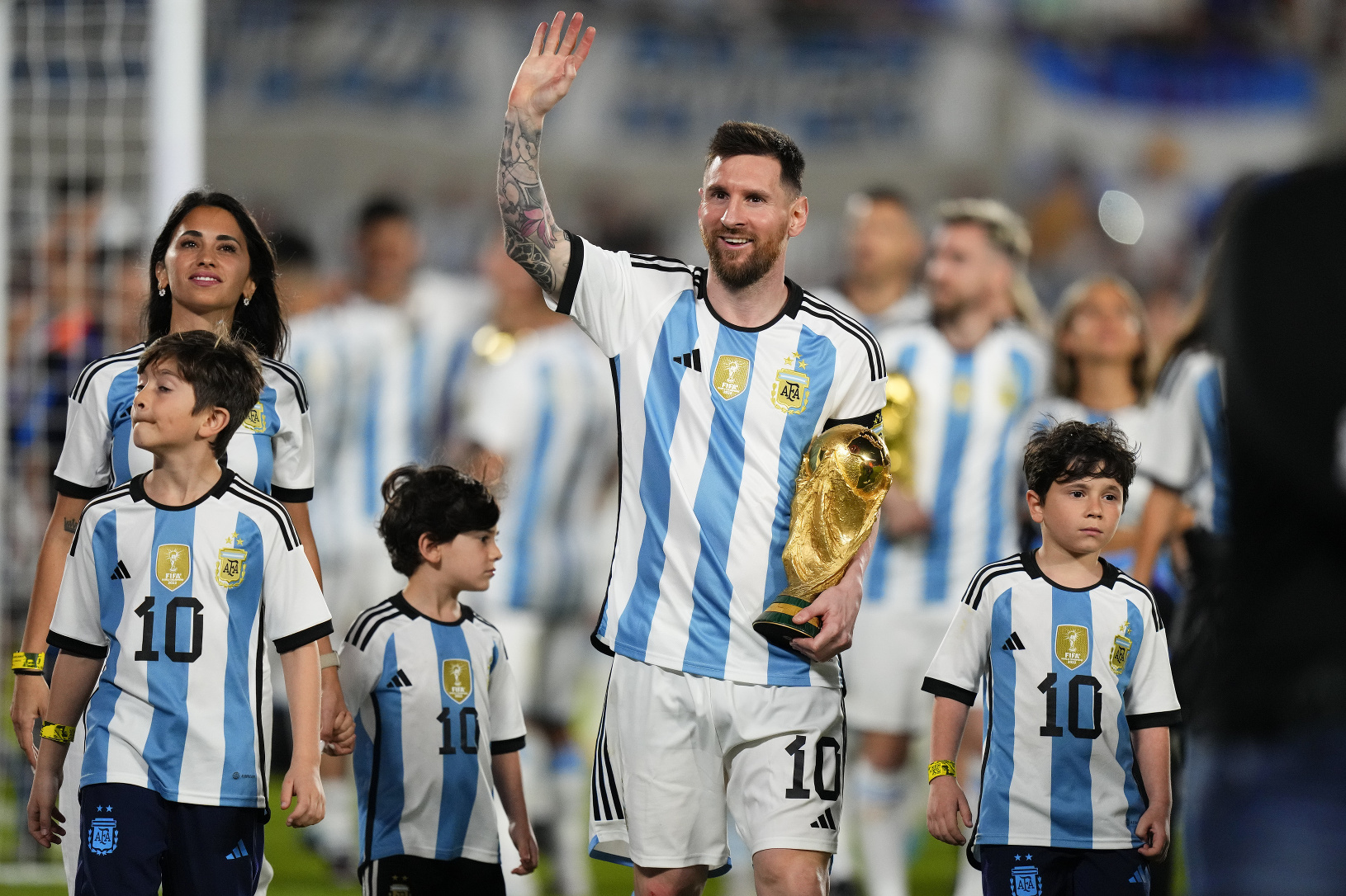 Lionel Messi s rodinou