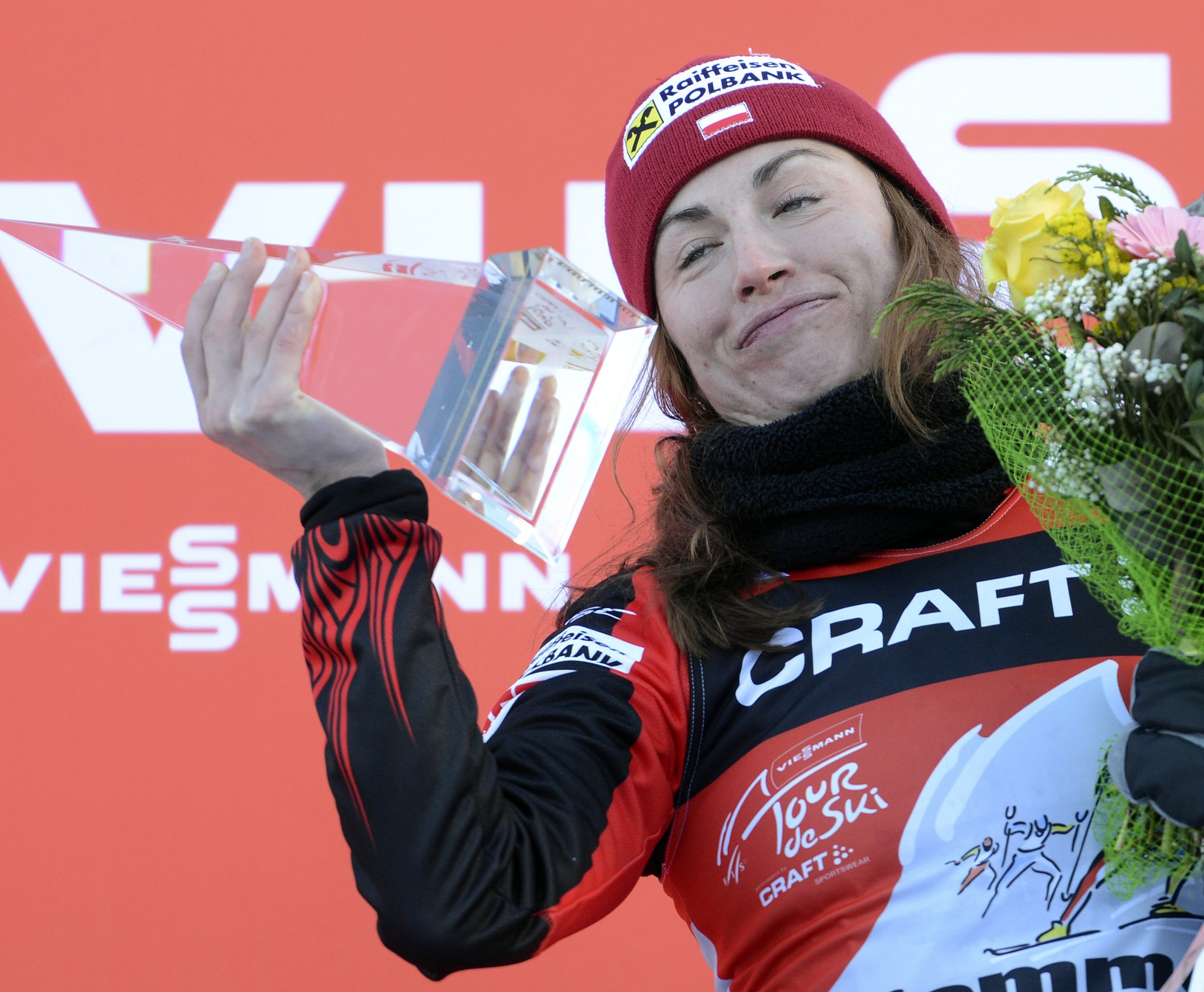 Justyna Kowalczyková s trofejou