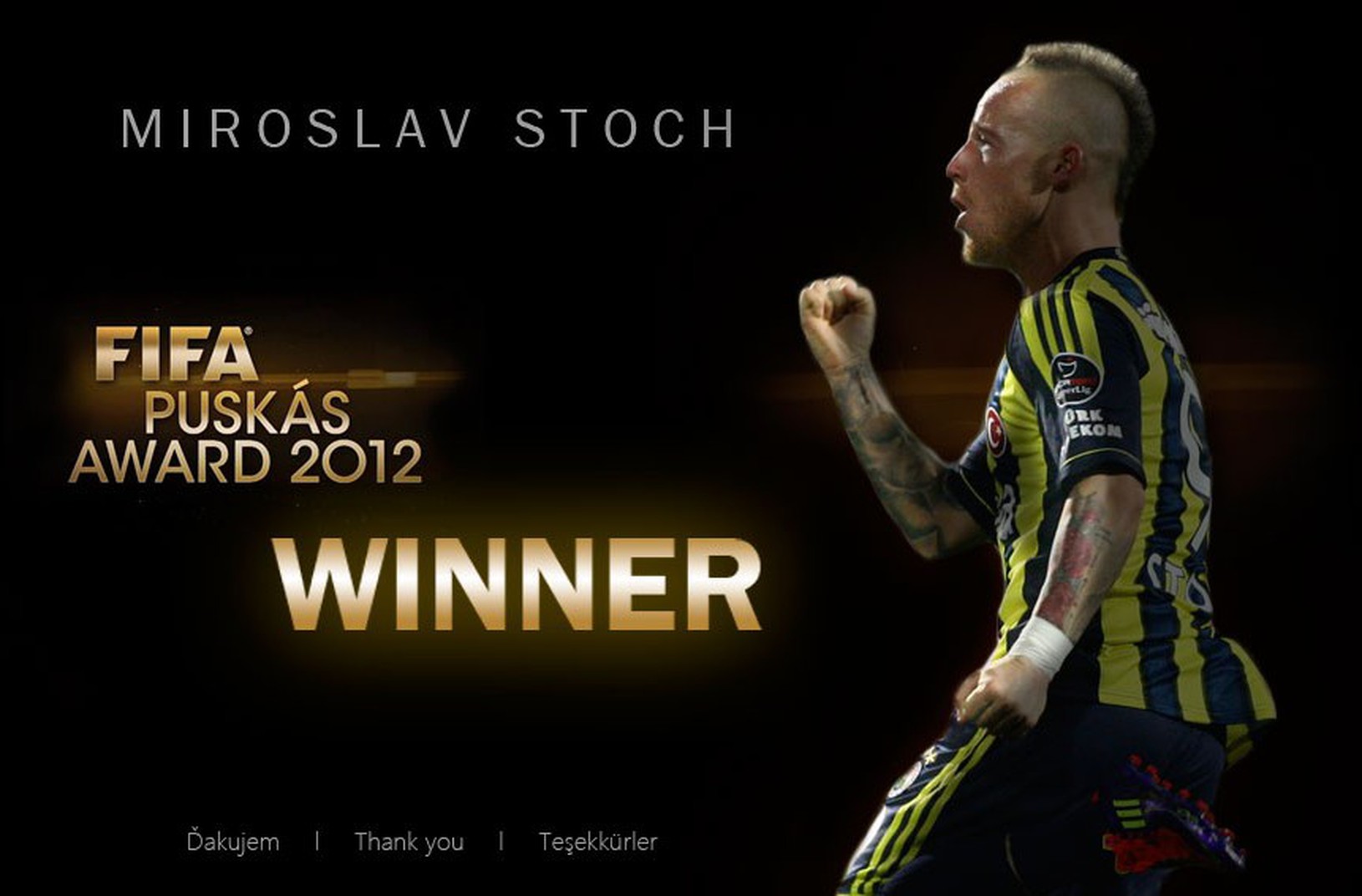 Miroslav Stoch ďakuje fanúšikom