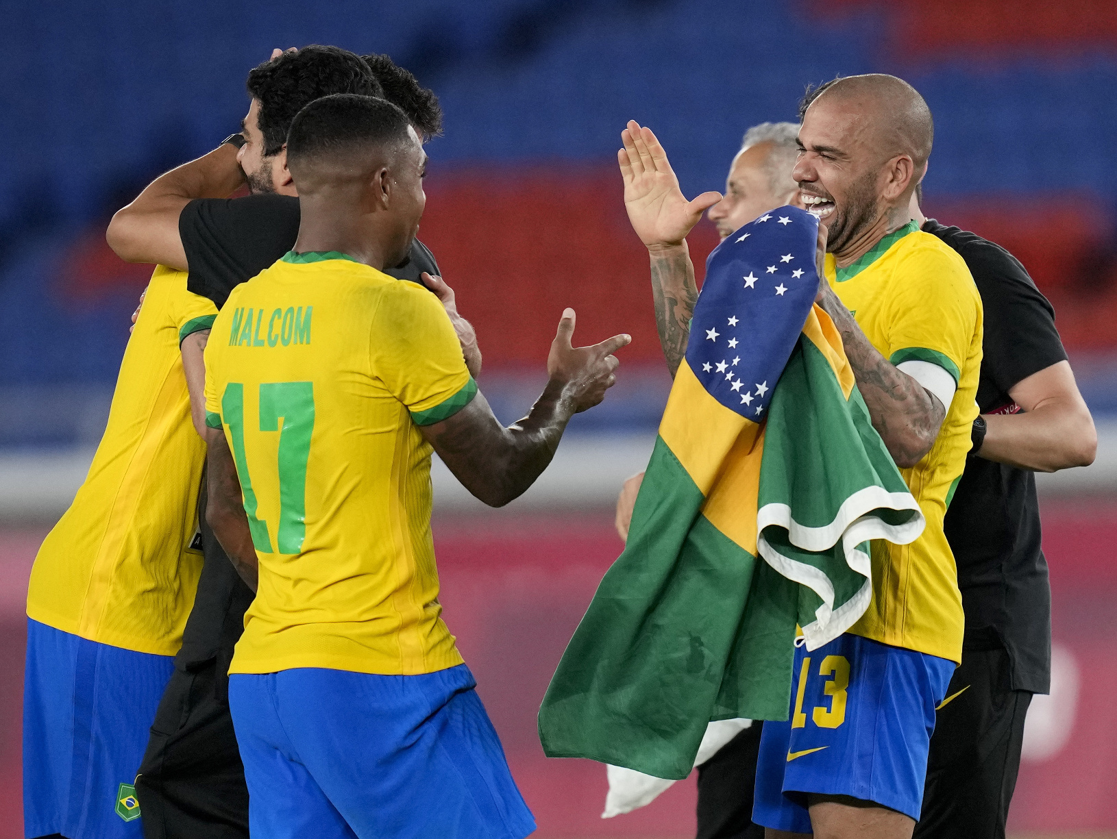 Futbalisti Brazílie po triumfe