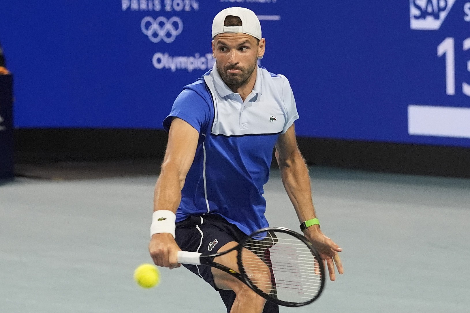 Grigor Dimitrov počas štvrťfinále