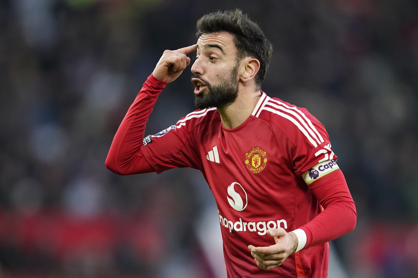 Frustrovaný Bruno Fernandes z