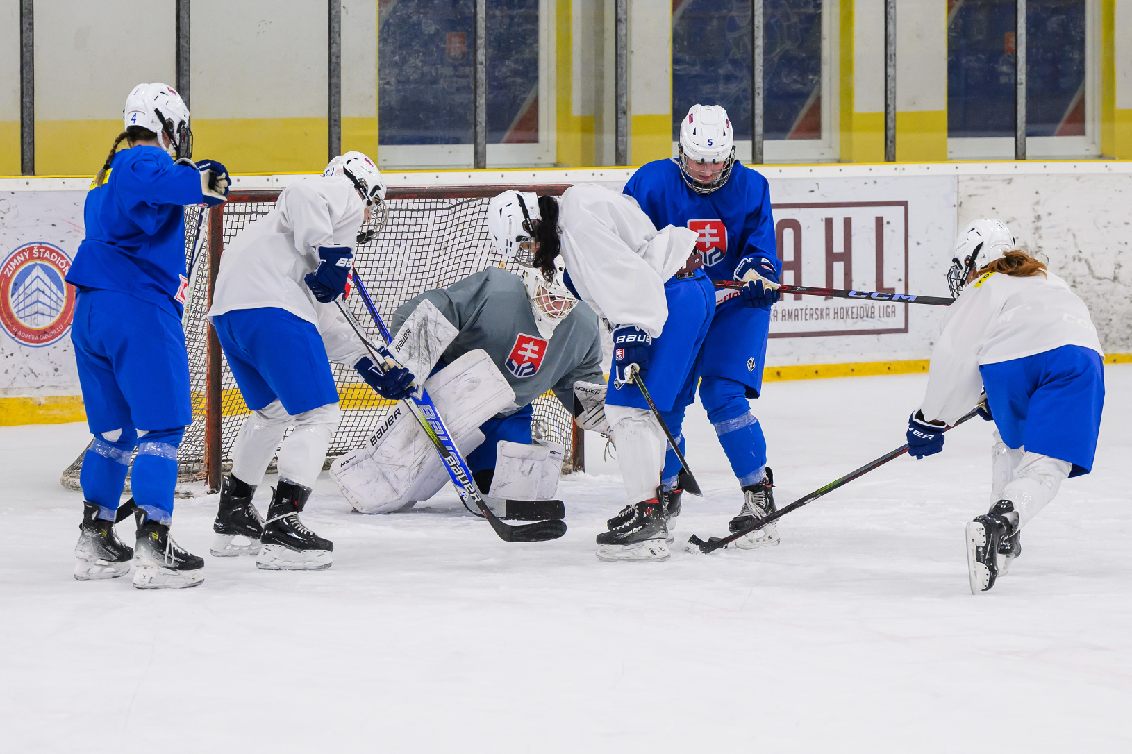 Tréning slovenskej ženskej hokejovej