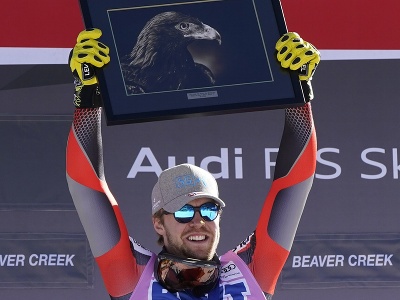 Na snímke nórsky lyžiar Alexander Aamodt Kilde vyhral druhý super-G Svetového pohára
