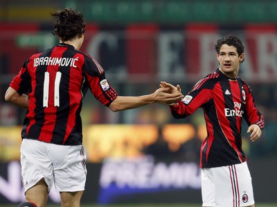 Zlatan Ibrahimovič a Pato po góle