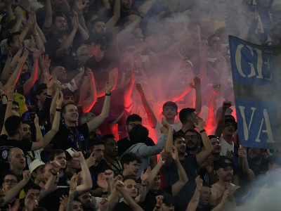 Fanúšikovia Interu Miláno povzbudzujú vo finále Talianskeho pohára svojich miláčikov