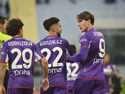Hráči ACF Fiorentina sa tešia z gólu