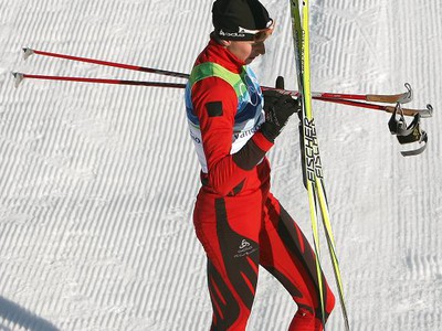 Alena Procházková v cieli počas kvalifikácie v šprinte