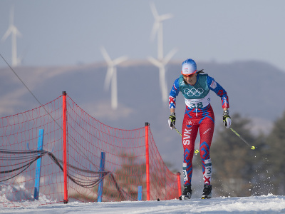 Na snímke slovenská bežkyňa na lyžiach Alena Procházková počas pretekov žien na 30 km klasickou technikou s hromadným štartom na ZOH v juhokórejskom Pjongčangu 2018