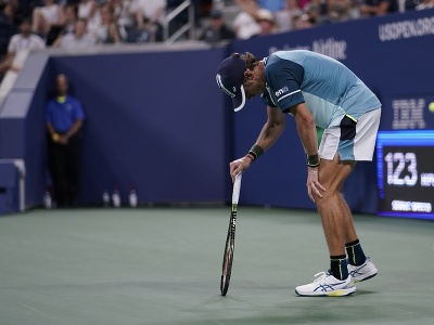 Alex De Minaur počas osemfinále US Open 2023
