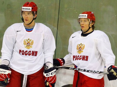 Alexander Ovečkin a Maxim Afinogenov