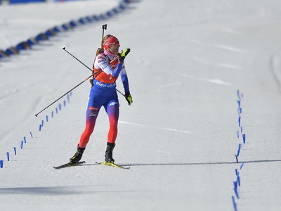 Na snímke slovenská biatlonistka Anastasia Kuzminová