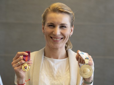 Na snímke olympijská víťazka, majsterka sveta a členka Vojenského športového centra (VŠC) Dukla Banská Bystrica Anastasia Kuzminová