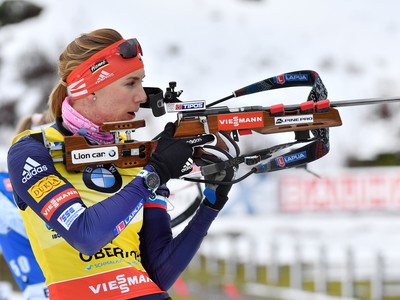 Anastasia Kuzminová v Oberhofe