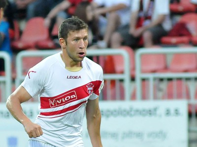 Hráč Zlatých Moraviec Andrej Hodek