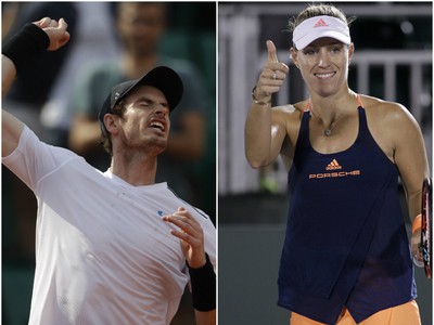 Andy Murray a Angelique Kerberová sú nasadenými jednotkami
