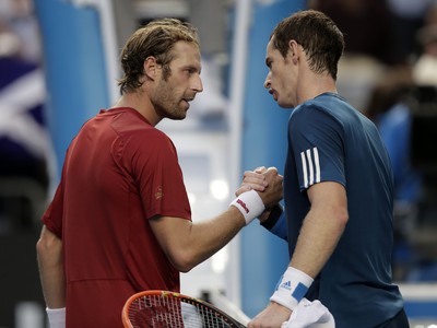 Andy Murray a Stephane Robert po zápase na Australian Open
