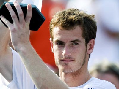 Andy Murray sa teší z víťazstva nad Juanom Del Potrom, 16.8.2009
